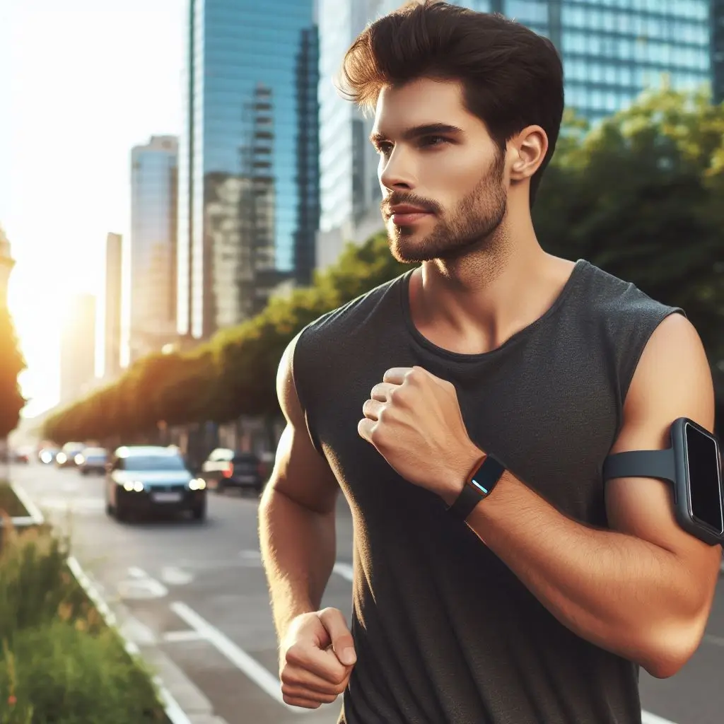 a-handsome-man-jogging-with-a-fitness-tracker-on-his-arm