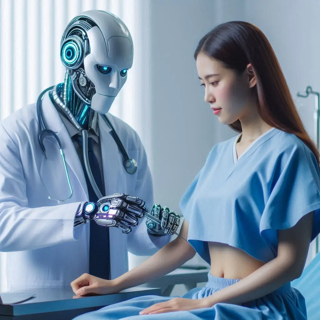 artificial-intelligence-debate-topics-artificial-intelligence-in-healthcare-robot-checking-a-patient