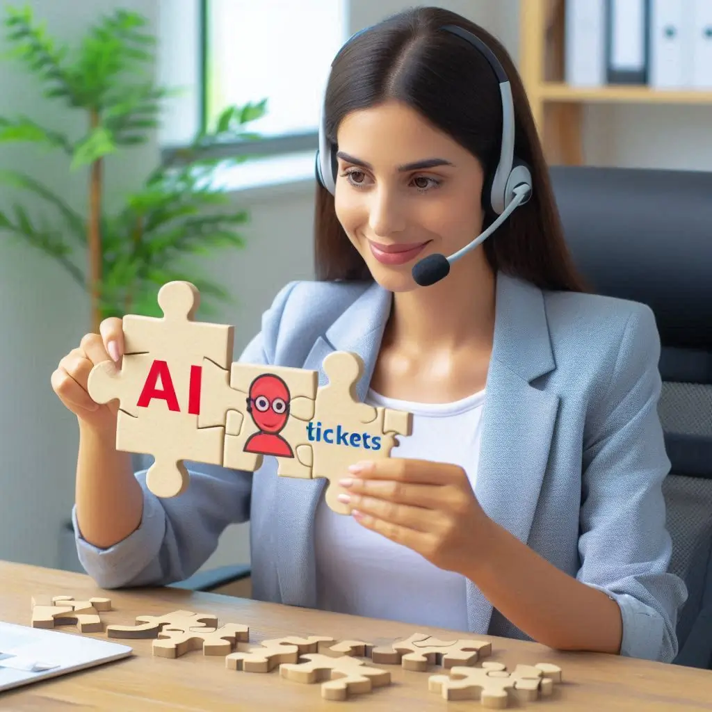 customer-support-agent-telling-about-artificial-intelligence-tickets-aka-AI-tickets