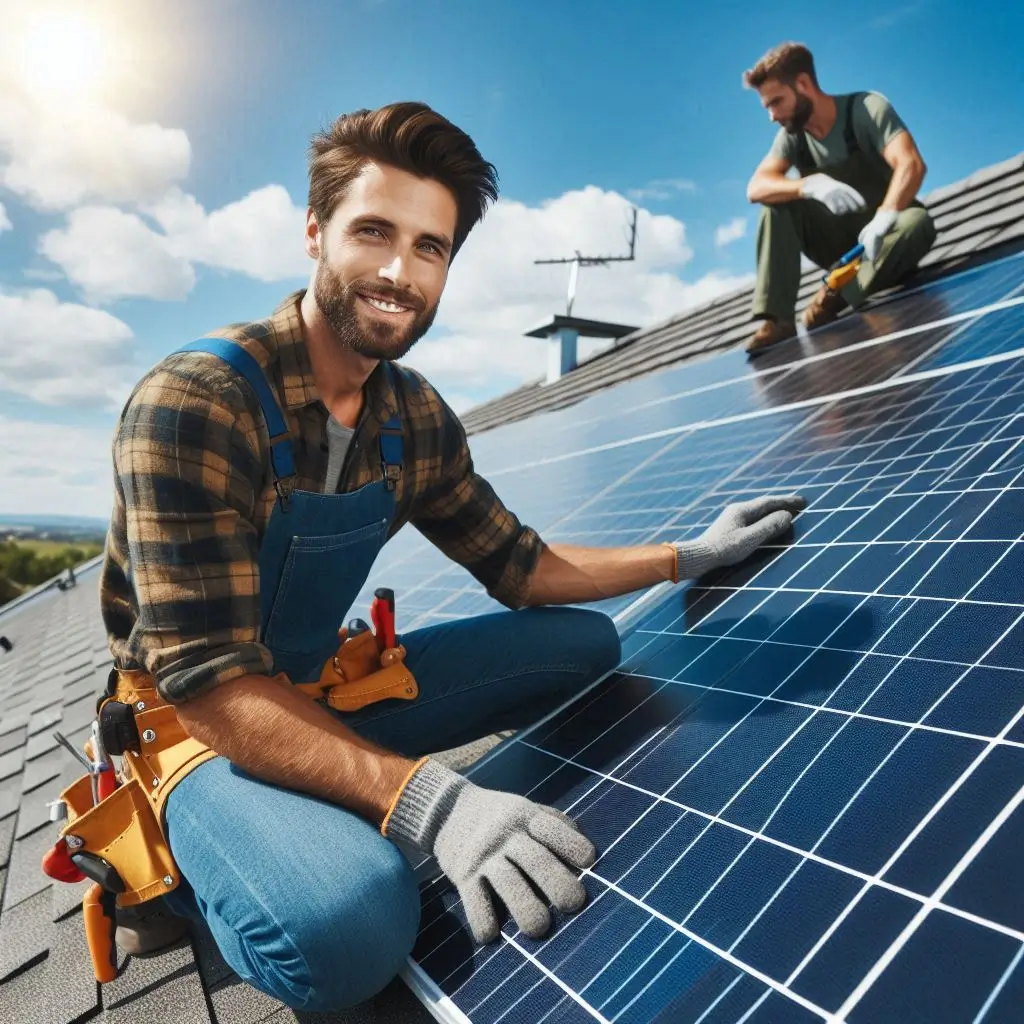 a-handsome-man-installing-solar-panels-on-a-roof